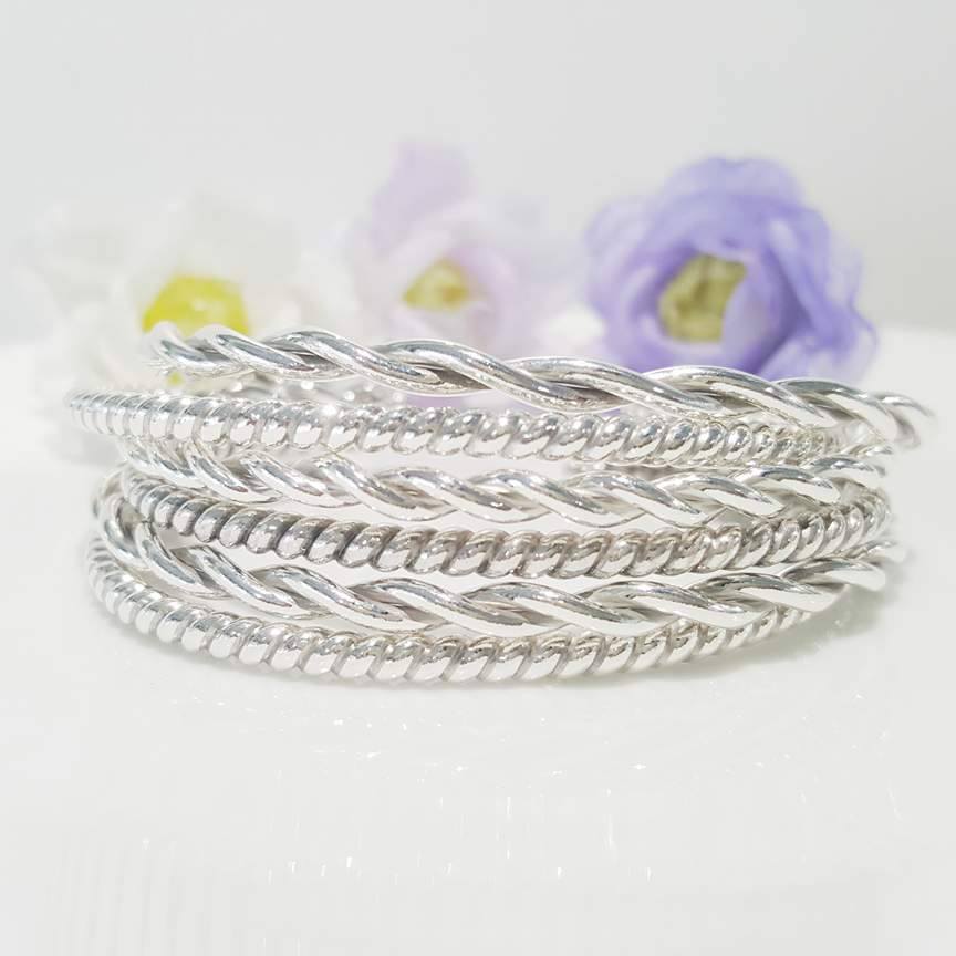 Silver Rope cuff