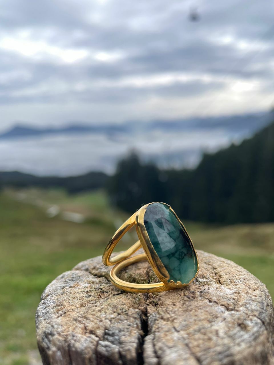 OOAK Green Sapphire ring
