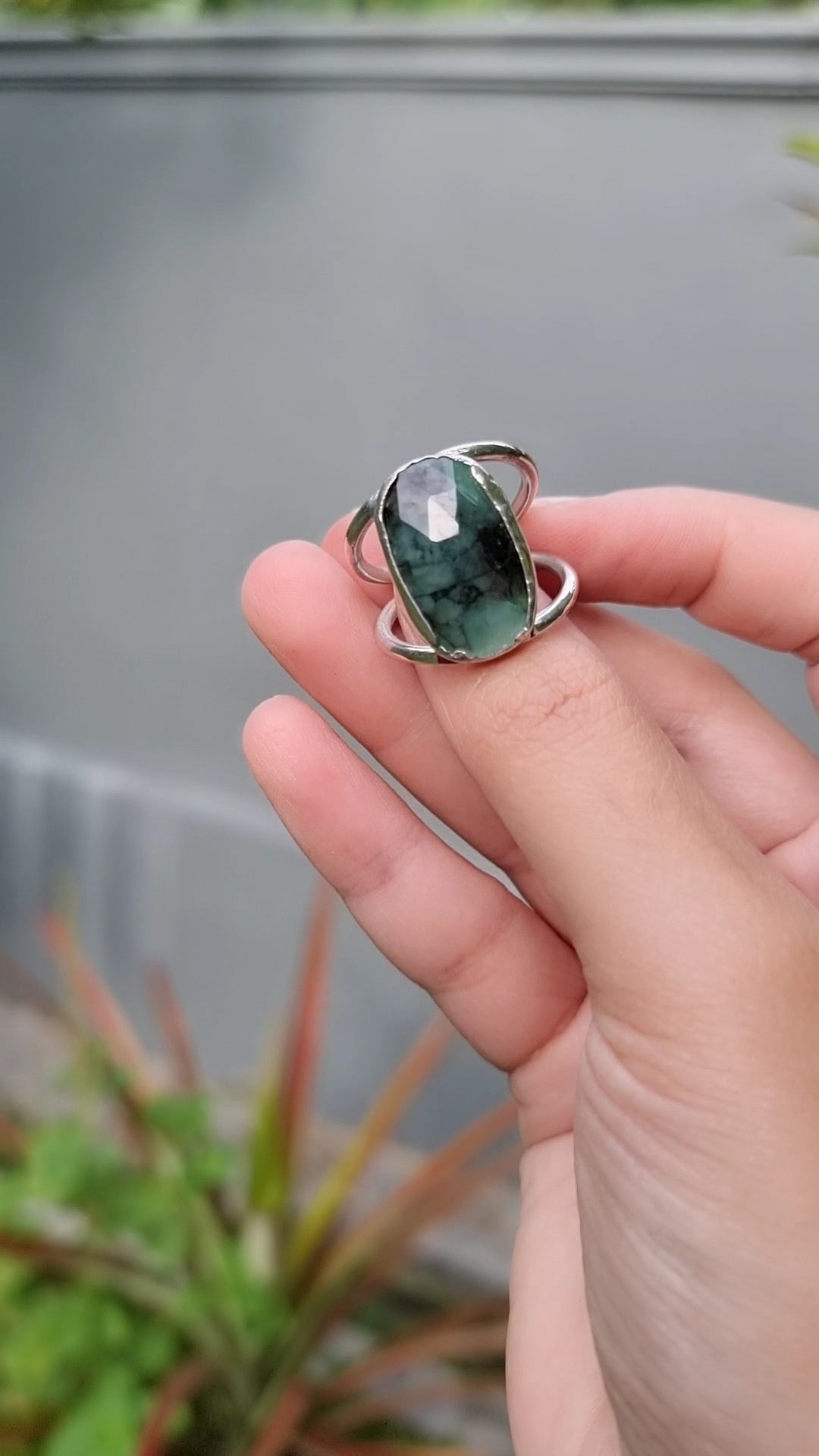 OOAK Green Sapphire ring