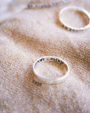 Handstamped skinny ring